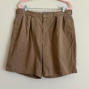 Polo Ralph Lauren Khaki Chino Shorts Men’s 38 Pleated Front 8” Inseam